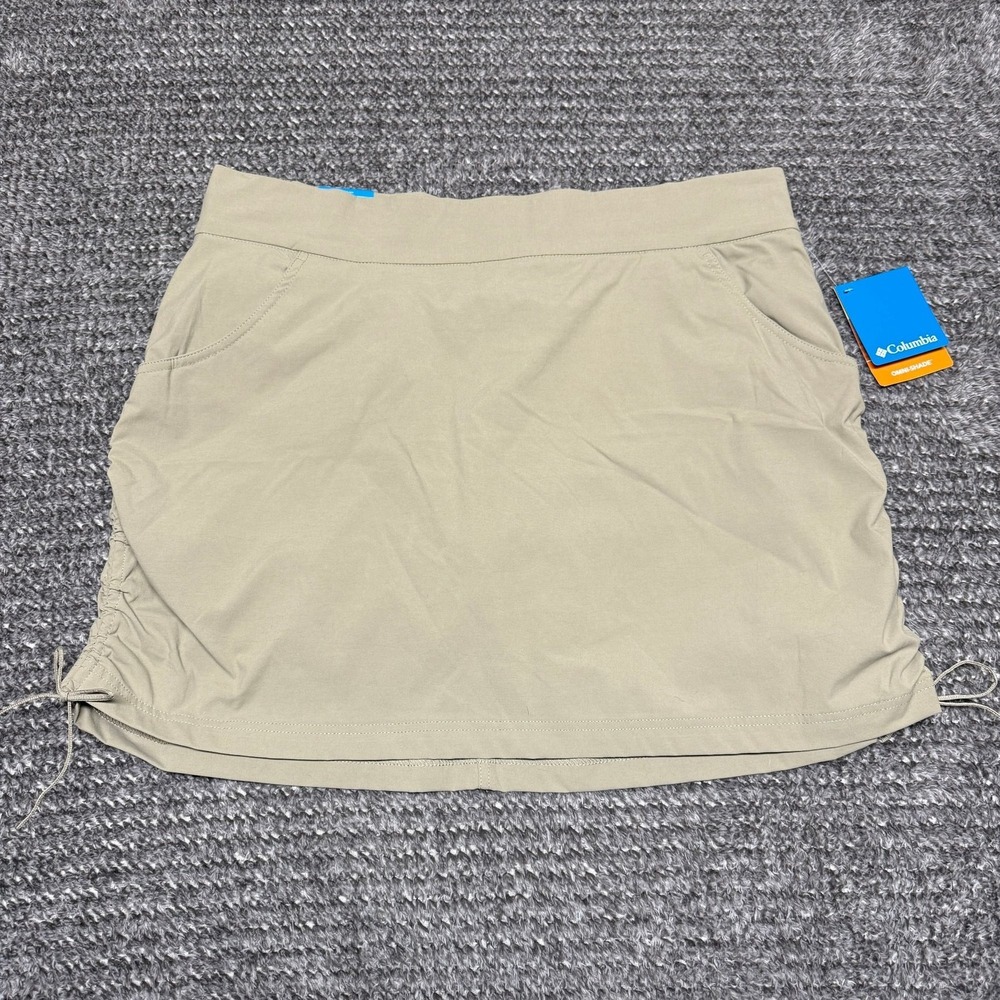 Columbia Womens Active Skort Skirt Size XL‎ Tan Outdoor Hiking Drawstring NWT